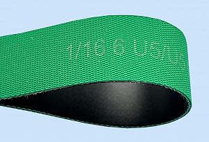 1/16 6 U5/U5 FL Green A (CH) конвейерные ленты с покрытием (пвх, пу, силикон, эластомер) - фото